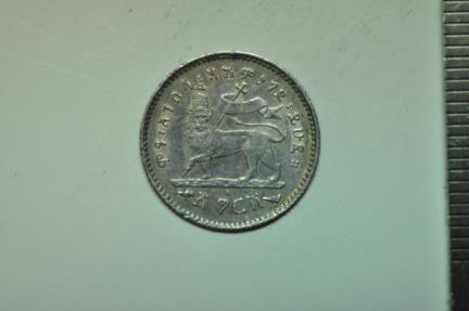 World Coins - Ethiopia; Silver Gersh  EE1889 A  BU