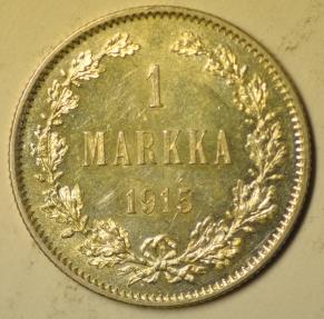 World Coins - Finland  Silver Markka 1915-S UNC
