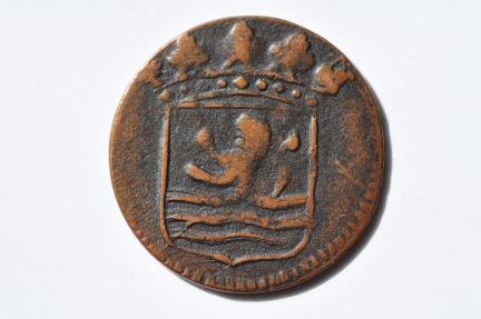 World Coins - VOC Netherlands East Indies  - Zeeland Arms; Duit 1754