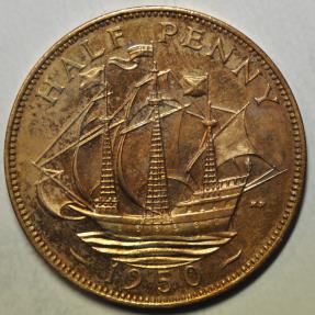 World Coins - Great Britain; 1/2 Penny 1950  PROOF  Mintage: 18,000