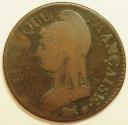 World Coins - France Bronze 5 Centimes L'AN 5 - 1796-1797
