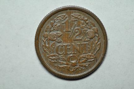 World Coins - Netherlands; 1/2 Cent 1912  UNC