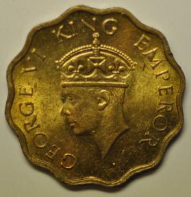 World Coins - British India; Anna 1942 (b)   UNC