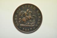 World Coins - Upper Canada Bank Token; 1/2 Penny 1857