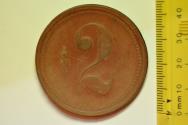 World Coins - Chile Brac Tara Pacapaca Province; Vulcanite Token 2 Pesos no Date