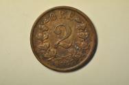 World Coins - Norway; 2 Ore 1877