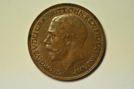 World Coins - Great Britain; Farthing 1921  UNC