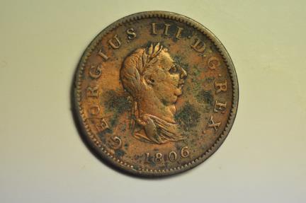 World Coins - Great Britain; 1/2 Penny 1806