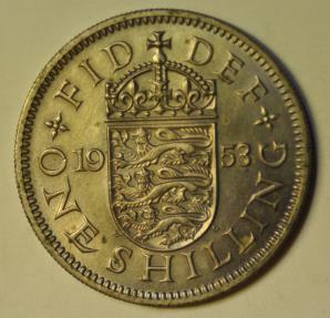 World Coins - Great Britain; Shilling 1953  BU