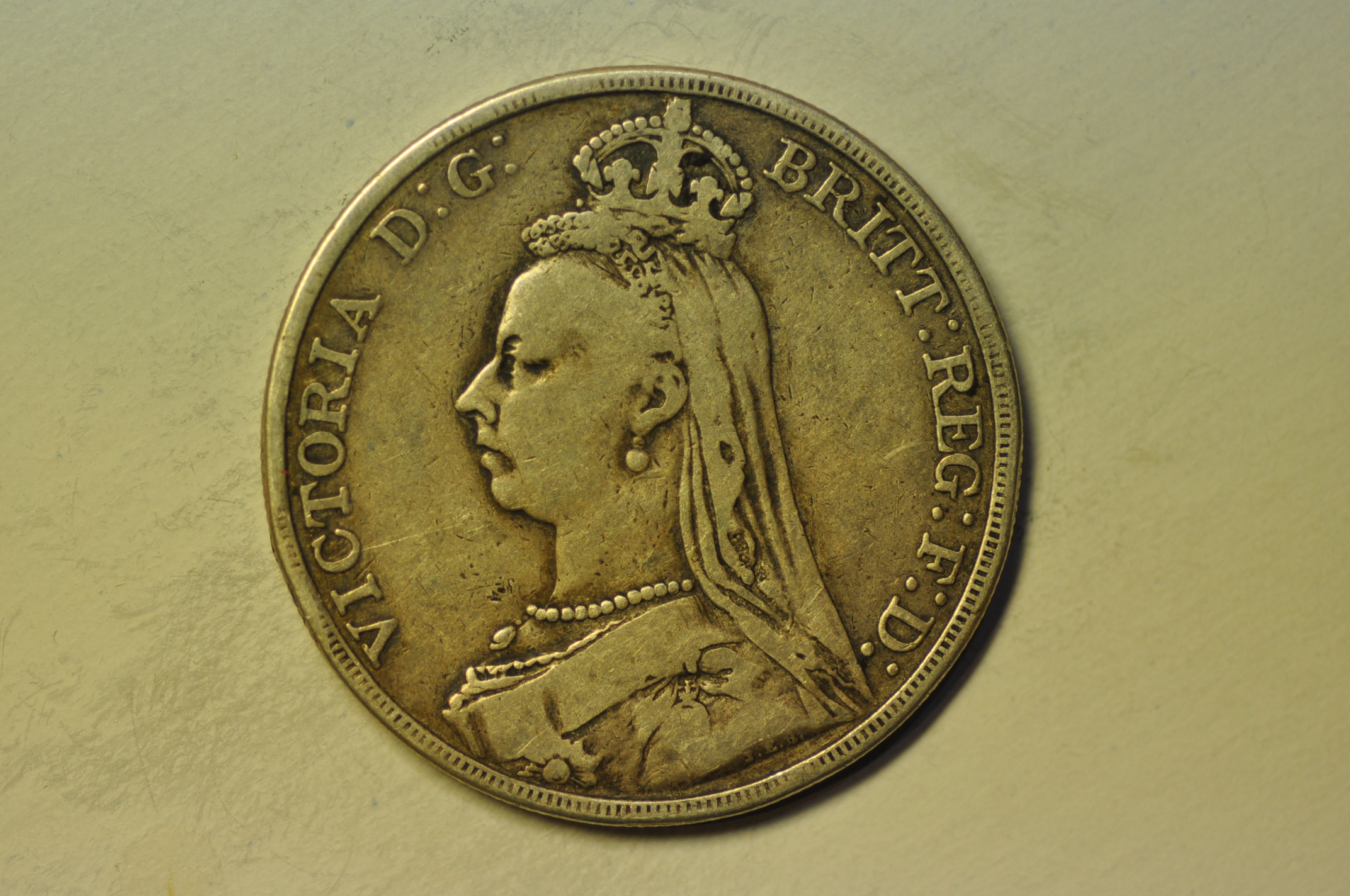 1889年 グレートブリテン クラウン銀貨 Great Britain; Silver Crown 1889 | European Coins