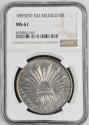 World Coins - Mexico Silver 8 Reales 1895 Do ND  NGC MS61