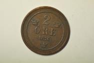 World Coins - Sweden; 2 Ore 1876