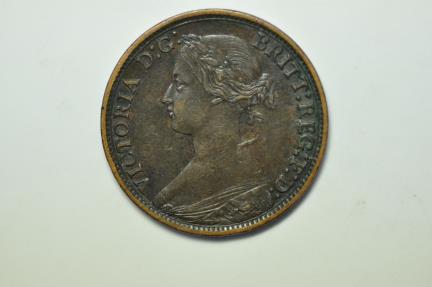 Great Britain; Farthing 1865 XF | European Coins