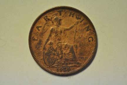 World Coins - Great Britain; Farthing 1928