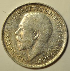World Coins - Great Britain; Silver 3 Pence 1918