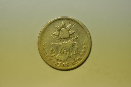 World Coins - Mexico; Silver 25 Centavos 1886 Mo M
