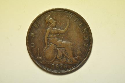 World Coins - Great Britain; Penny 1876-H