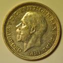 World Coins - Great Britain; Silver 3 Pence 1933   UNC