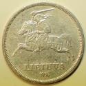 World Coins - Lithuania Silver 5 Litai 1936 Dr. Jonas Bosanavicius