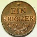 World Coins - Austria Austro-Hungarian Empire Ein Kreuzer 1816-A   AU/UNC