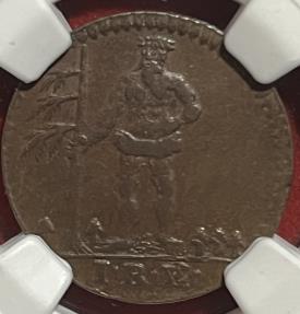 World Coins - German States Brunswick - Luneberg - Calenberg - Hannover Pfennig 1755 IBN  NGC AU53 BN