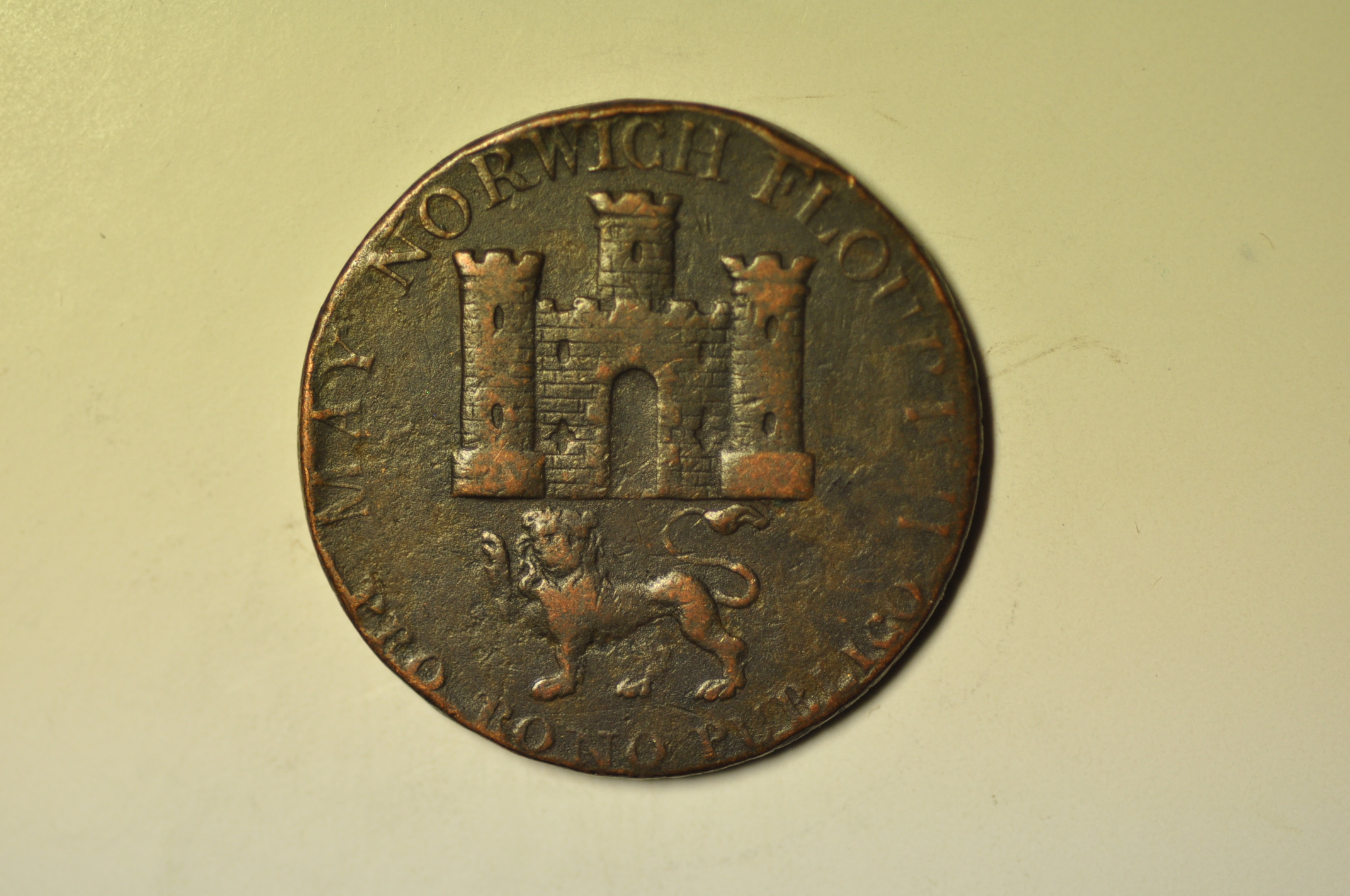 Great Britain; 1/2 Penny Conder Token 1792 MAY NORWICH FLOURISH Rim ...