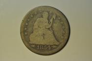 Us Coins - USA Seated Liberty Quarter Dollar 1854