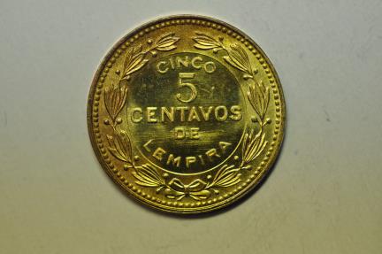 World Coins - Honduras; 5 Centavos 1975  Gem UNC