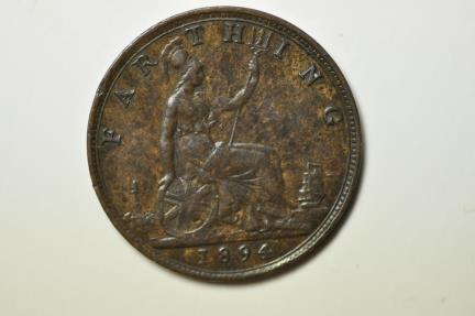 World Coins - Great Britain; Farthing 1894
