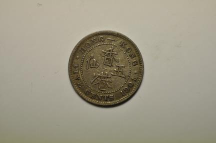 Hong Kong; Silver 5 Cents 1901 | Asian and Middle Eastern Coins