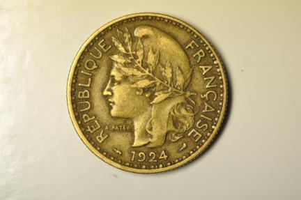 World Coins - Cameroon; 2 Francs 1924
