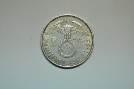 Germany; Silver 2 Reichsmark 1937-A | European Coins