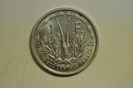 World Coins - French West Africa; Franc 1955  UNC