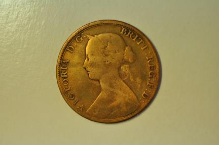 Great Britain; Half Penny 1863 Large 3 In Date 