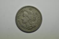 Us Coins - USA Nickel 3 Cents 1867