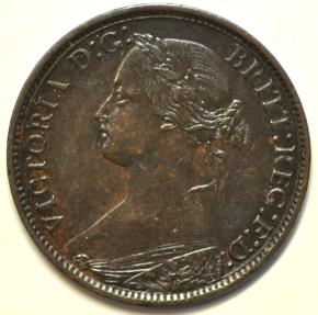 World Coins - Great Britain Farthing 1862  small 