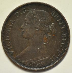World Coins - Great Britain Farthing 1872   VF+