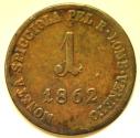 World Coins - Italian States - Lombardy - Venetia Bronze Soldo 1862-V
