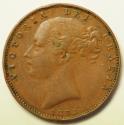 World Coins - Great Britain Copper Farthing 1853