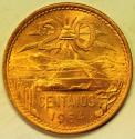 World Coins - Mexico Bronze 20 Centavos 1964 Mo  Red UNC