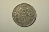 World Coins - Germany; 2 Mark 1951-D  Better Date