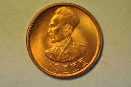 World Coins - Ethiopia; Copper 10 Cents EE1936 (1943-44)  Red UNC