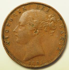 World Coins - Great Britain Copper Farthing 1853