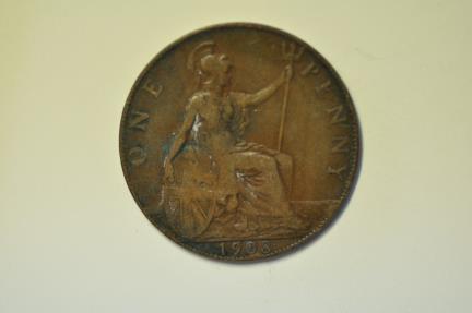 World Coins - Great Britain; Penny 1908