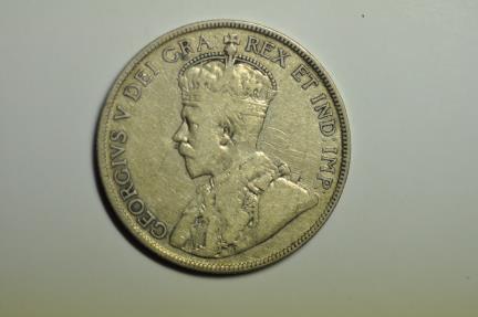 World Coins - Canada New Foundland; Silver 50 Cents 1917-C