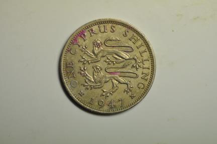 World Coins - Cyprus; Shilling 1947