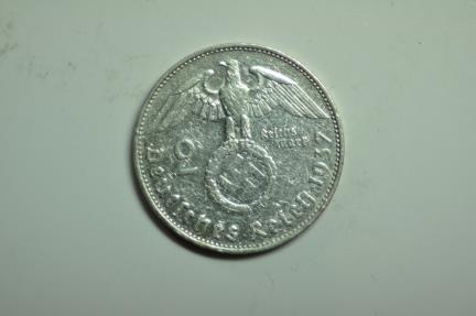 Germany; Silver 2 Reichsmark 1937-G | European Coins