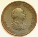World Coins - Great Britain Copper 1/2 Penny 1799