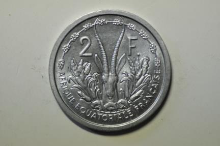 World Coins - French Ecuatorial Africa; 2 Francs 1948 (a)  UNC