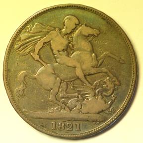 World Coins - Great Britain Silver Crown 1821